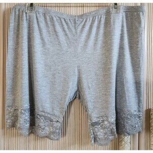 Mancyfit Women's Slip Shorts Size XXL Gray Mid-Thigh Legging Undershorts